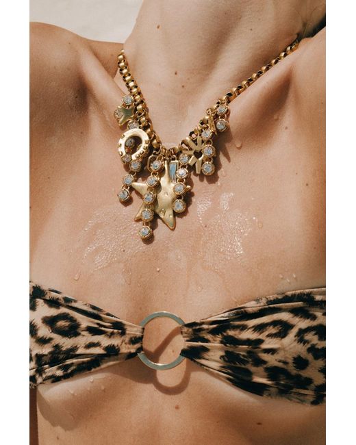 Sccollection Metallic Stevie Rhinestone Star Necklace