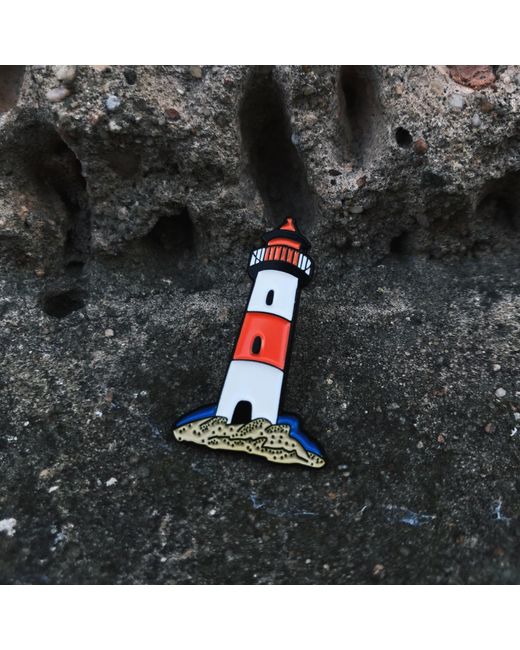 Make Heads Turn Blue Enamel Pin Lighthouse