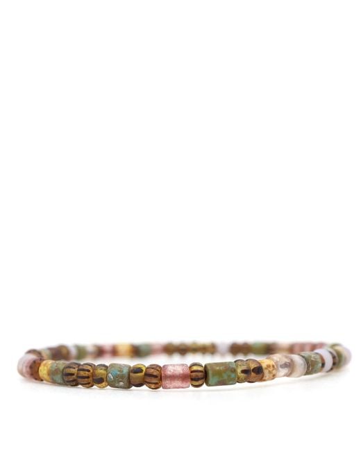Shar Oke Natural Neutrals, & Czech Picasso Beaded Bracelet for men