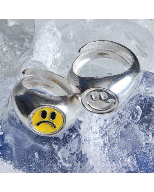 WHYAT Metallic Moody Hand-Painted Rotating Ring – Sterling