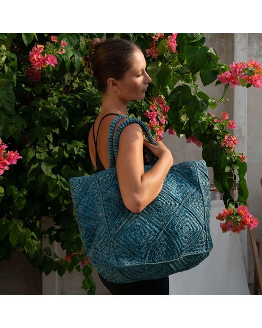 Zanatany Concepts Blue Nico- Jeans Tote Bag