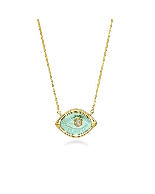 Myrto Katramadou Jewellery Metallic Aegean Eye – Amethyst Necklace