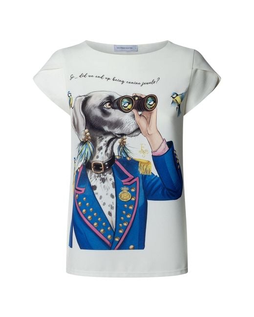 The Extreme Collection Blue Printed T-Shirt With Graphic Illustration
