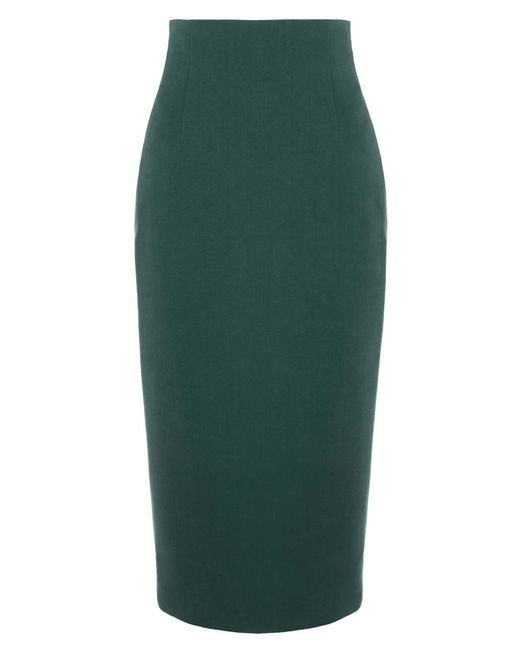 Tia Dorraine Green Emerald Dream High-waist Pencil Midi Skirt