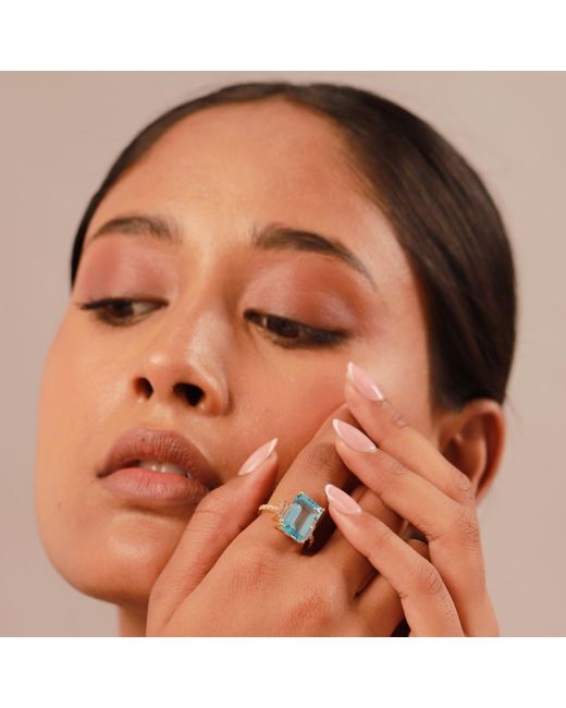 GEM BAZAAR Blue Star Struck Ring