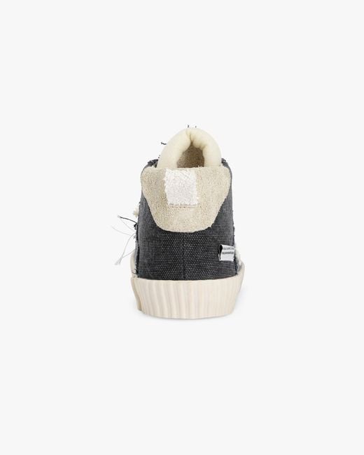 Springa | Unique Vulcanized Sneakers Italian Handmade Black Wavy Olona High Top Sneakers for men
