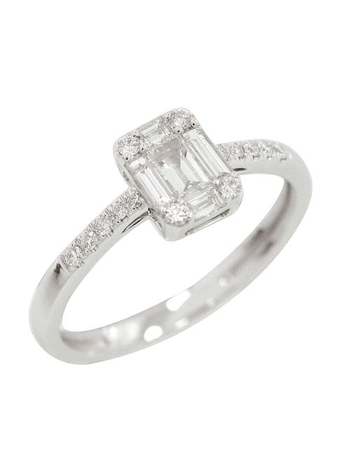 Artisan Metallic Emerald-Cut Diamond Halo Ring