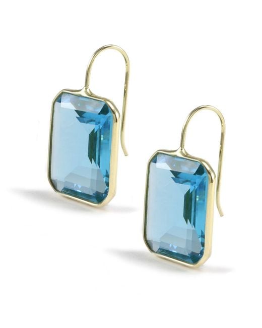 Hye Jane Jewelry Blue Large Gemma Quartz Earrings