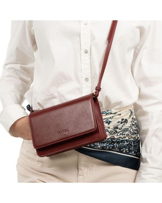 Hamel Atelier Red Salina Bag Leather Crossbody Bag