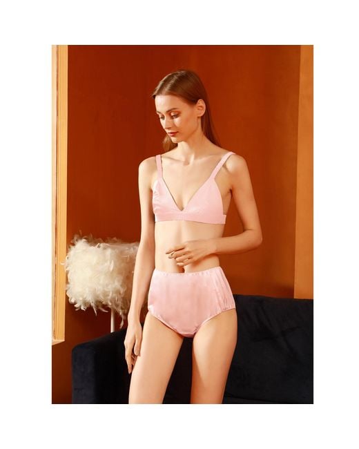 Soft Strokes Silk Pink Set Of Two Pure Mulberry Silk French Cut Panties High Waist