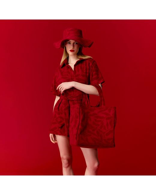 Nur Karaata Red Victoria Beach Dress
