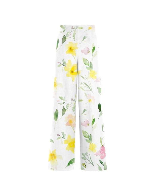 Aloha From Deer Yellow Watercolor Sprint Long Loose Pants