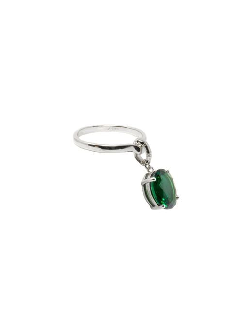NASI SILVER Green Crystalis Dancer Ring- Spinel