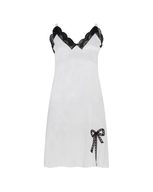 Lisa The Label White Angle Baby Bow Slip Dress