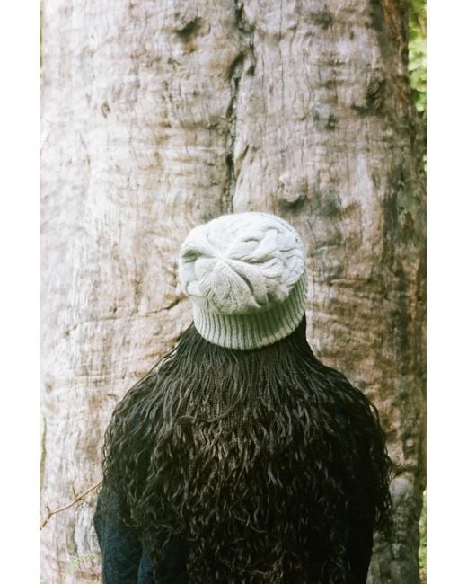 Gigi Knitwear Gray Cable Hat