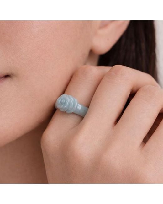 seree Blue Rose Off Jade Ring