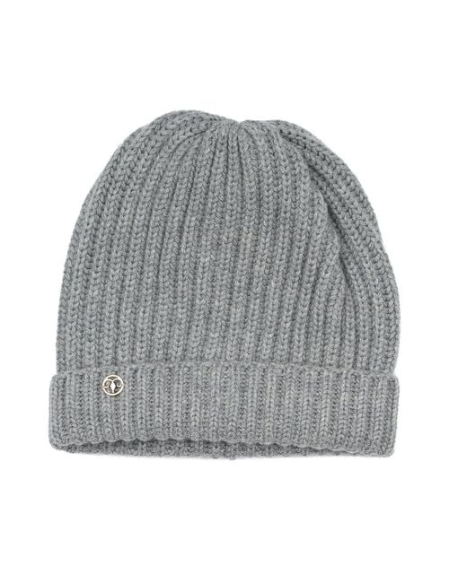 Bel Cashmere Gray Knitted Cashmere Hat