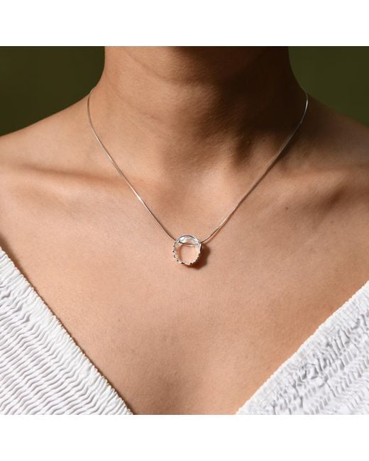 Janus Edinburgh Metallic Sterling Findhorn Textured Whirlpool Necklace Pendant