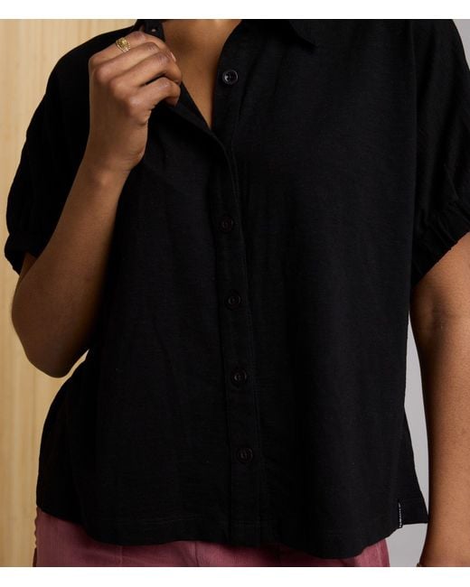 Known Supply Black Short Sleeve Button Up Tee