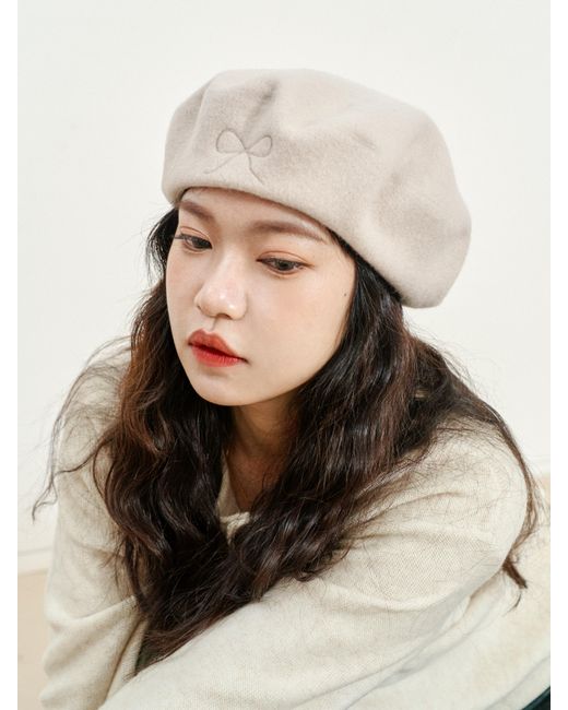 Lost Pattern Natural Bon Chic Wool Beret