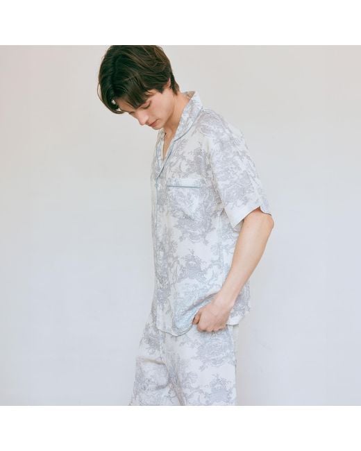 Luna Luz White French Toile Bamboo Rayon Pyjama Set –