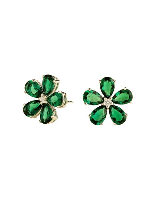 Juvetti Green Florea Earrings Emerald & Diamond