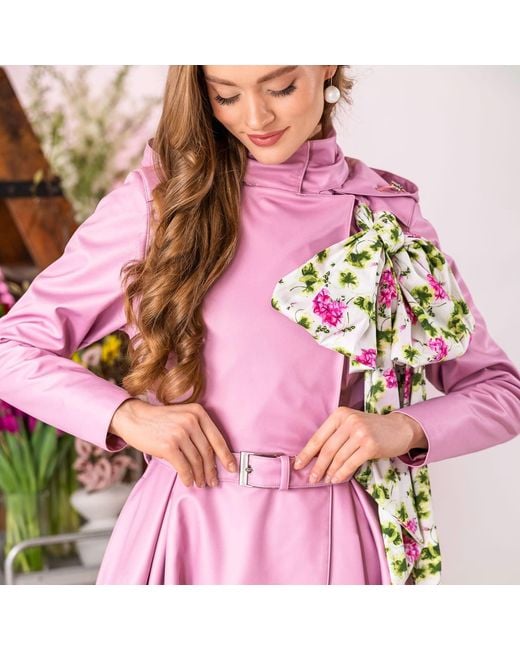 RainSisters Pink Trench Coat: Rosie Bow