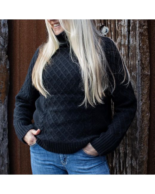 tirillm Blue Celina Cable Knitted Pullover