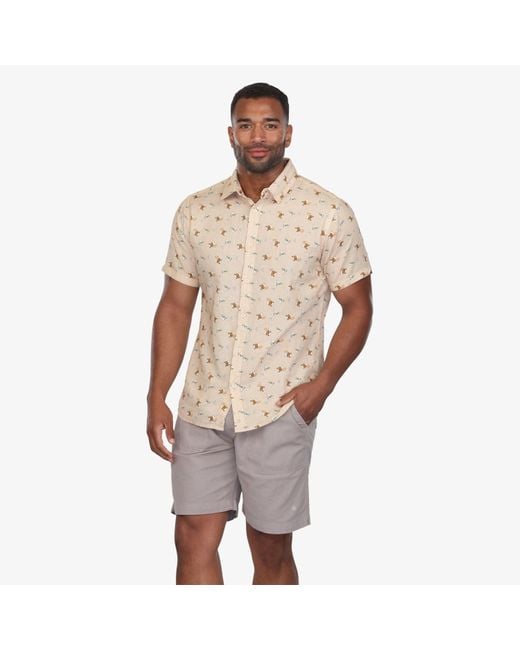 Vustra Natural Neutrals On The Rocks Button-Down Print Shirt for men