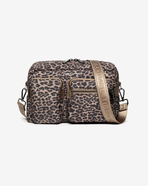 Tiba + Marl Brown Axel Buggy Organiser Changing Bag Tonal Leopard