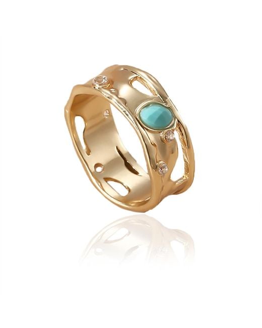 Rare Matters Jewelry Metallic Gemstone Band Ring