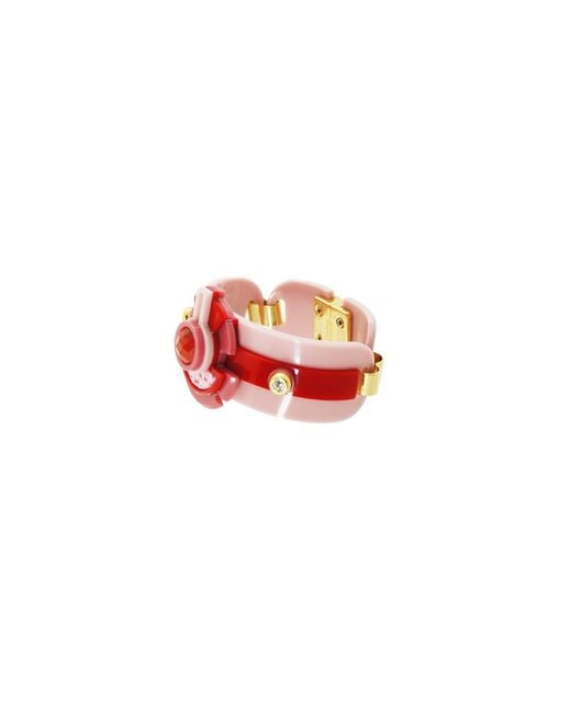 Gissa Bicalho Red Acrylic Handmade Bracelet Buriti