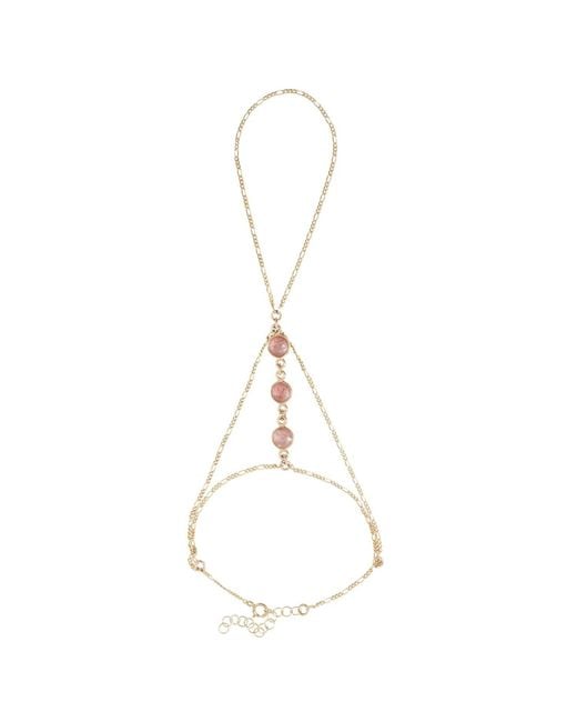 La Soula Jewelry Metallic Aponi Hand Chain Sapphire