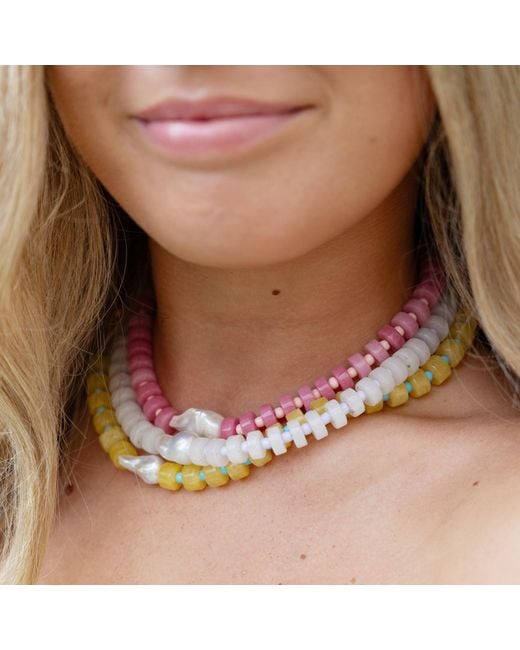 Christina Greene Metallic Daydream Baroque Pearl Beaded Necklace
