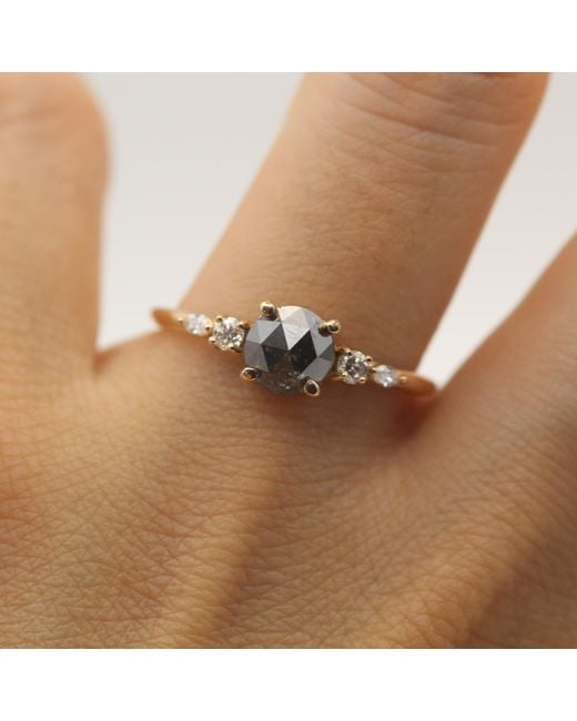 VicStoneNYC Fine Jewelry Metallic Salt And Pepper Diamond Ring