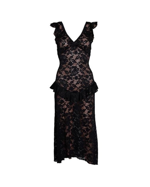 Love and Nostalgia Black Summer Love Lace Midi Dress