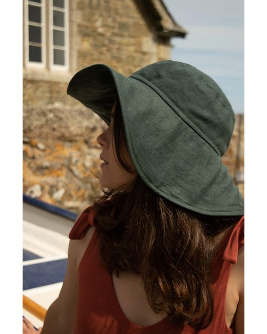 Solpardus Gray Nyx Moss Linen Sun Hat