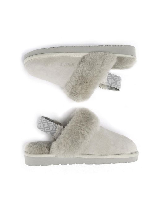 EverAu Australia Gray Pelican Removable Strap Slingback Slippers