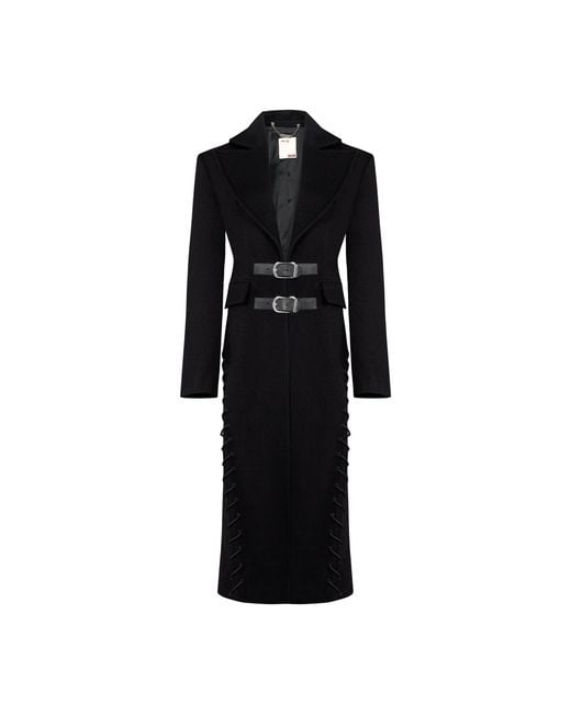 Pcfg Black Your Itch Cashmere Blend Long Overcoat