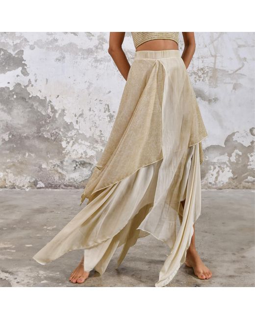 Zhenabia Natural Neutrals Bia Skirt Vintage Lemon