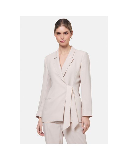 Helen Mcalinden Pink Neutrals Laura Natural Pearl Tie-Blazer