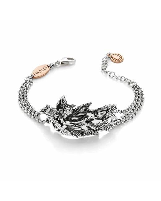 Unaloe Metallic Sterling Leaf Bracelet Adjustable – Handmade Botanical Jewelry With Italian Craftsmanship