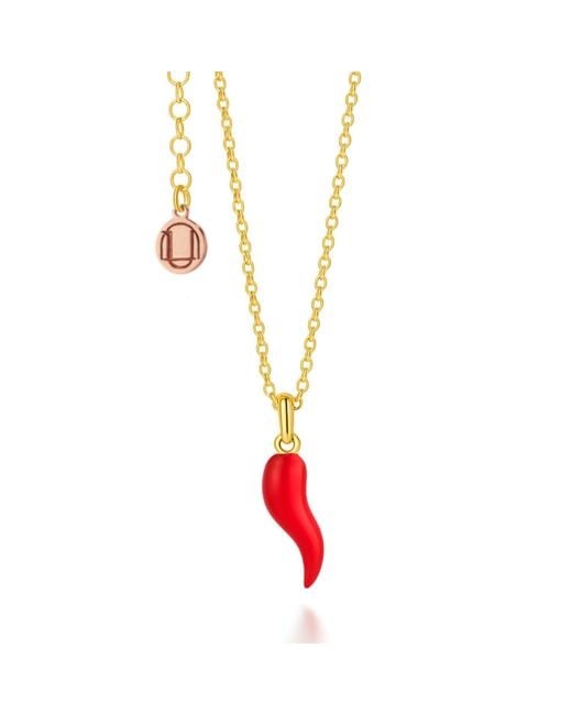 Unaloe Metallic And Enamel Cornicello Necklace – Italian Handmade Good Luck Charm