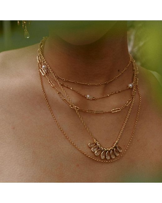 Retro Chic Metallic Aeolian Echo Drop Necklace