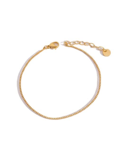 Elk & Bloom White Tiny 14K Keel Chain Link Bracelet