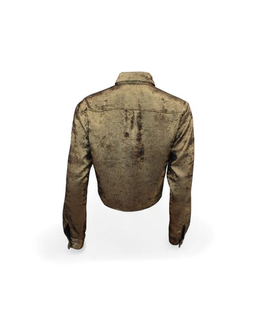 Monzlapur New York Green Burnt Cropped Shirt