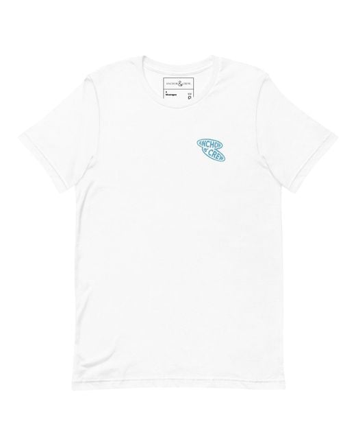 Anchor and Crew Blue Surf N Waves Passenger Organic Cotton T-Shirt for men