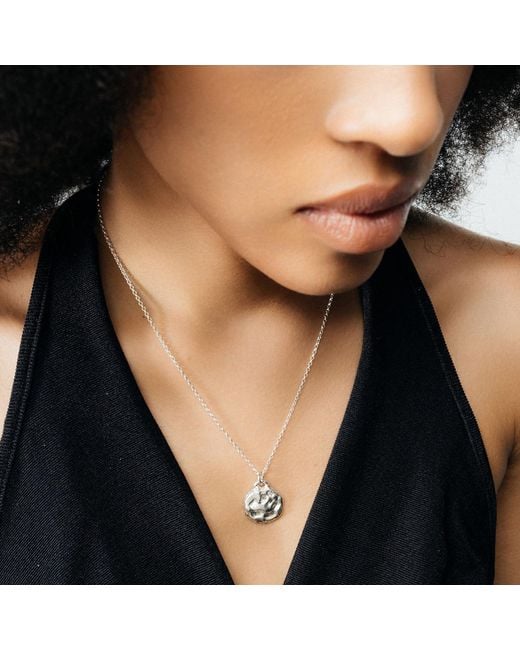 Moca Jewellery Metallic Moon Pendant