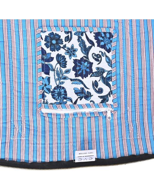 Conscious Yoga Collective Blue The Floral Paisley Cotton Weekender