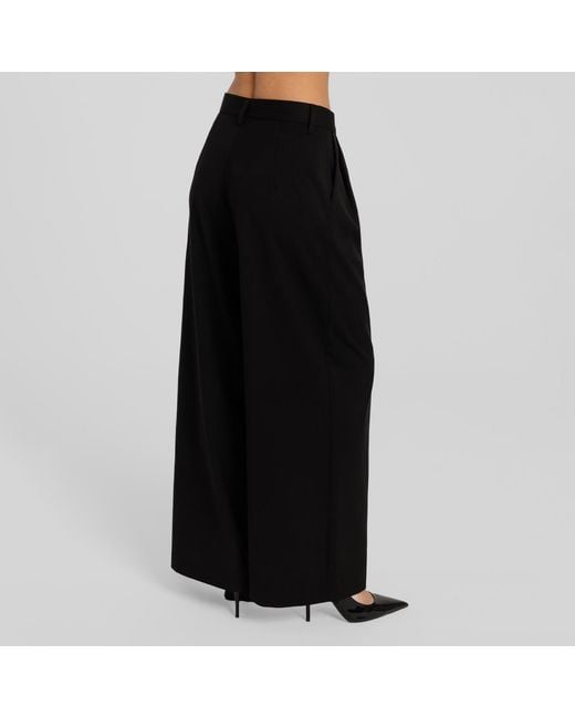 Mandragora Black Straight Leg Trousers Estra
